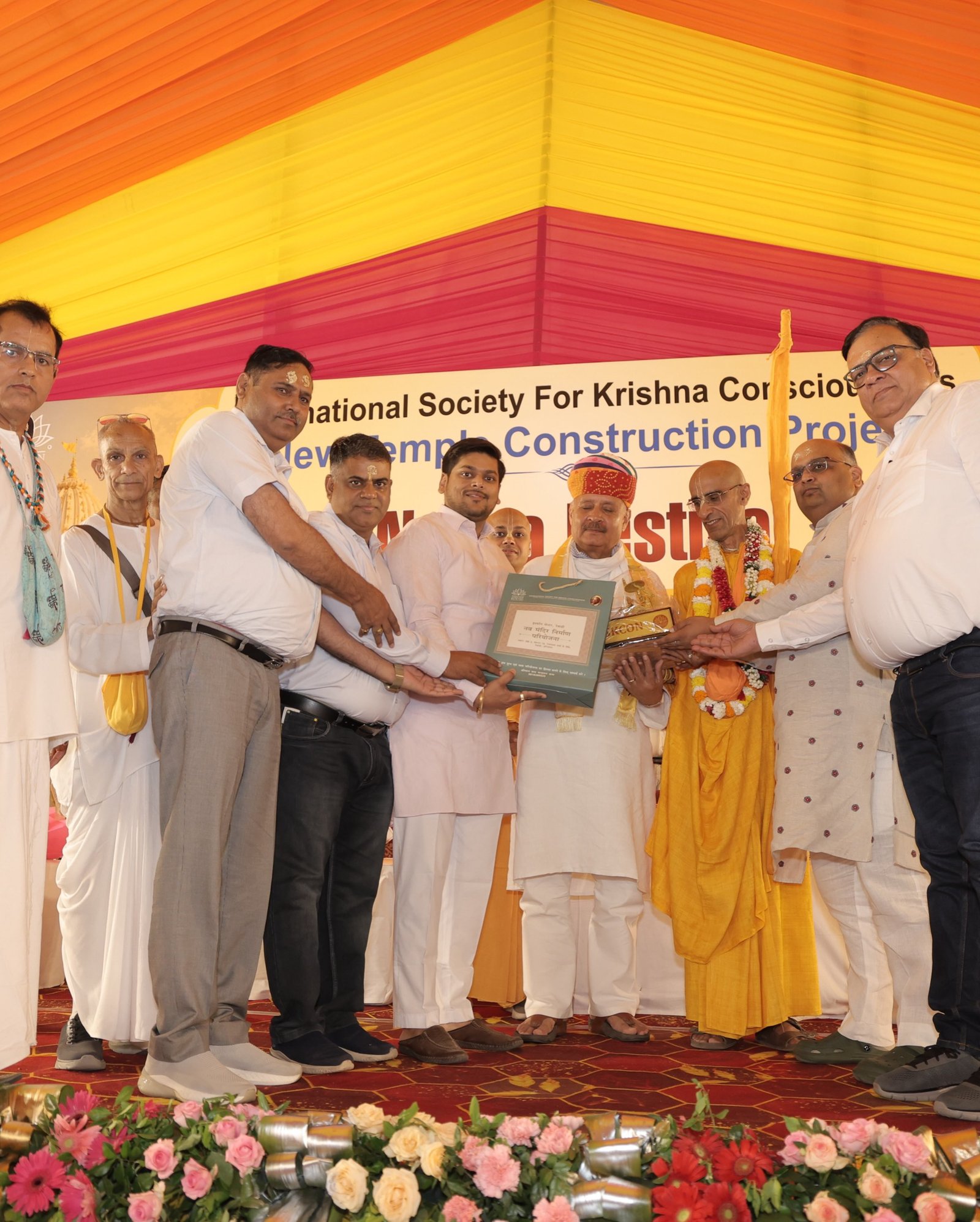 Shilanyasa Mahotsav foundation stone ceremony for the ISKCON Rewari temple