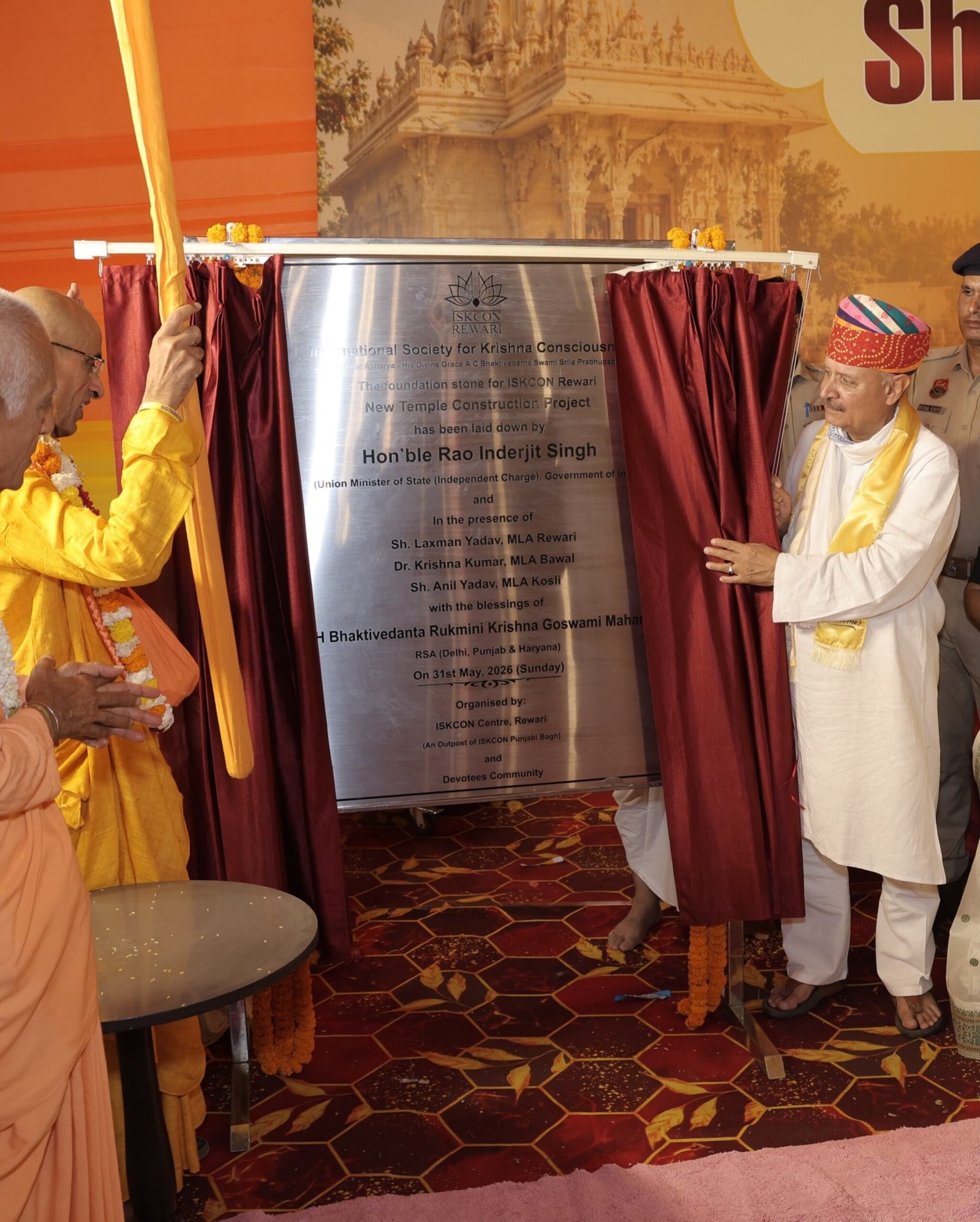 Shilanyasa Mahotsav foundation stone ceremony for the ISKCON Rewari temple
